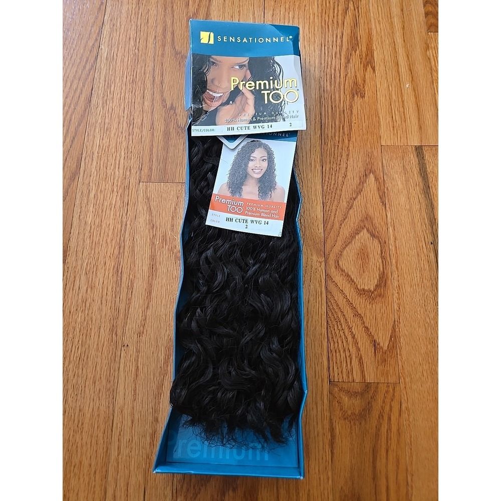 Sensationnel Premium Too HH Cute WVG Curly 14"‎  Human Blend Color 2 Dark Brown